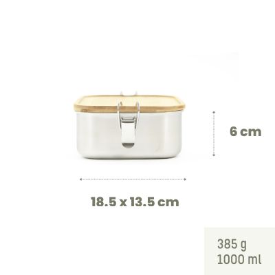 Bento inox sans plastique sans BPA traiteur bureau cantine Joli monde